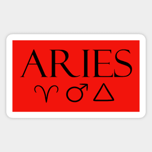 Aries Glyph Planet Element Magnet